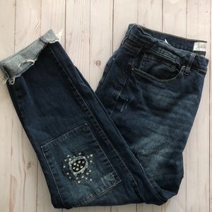 Nicole Miller size 14 patchwork jeans